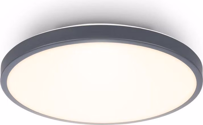 Briloner COMPETO Plafoniera LED, mascherina decorativa, luce bianca calda, antracite, Ø24 x 6 cm