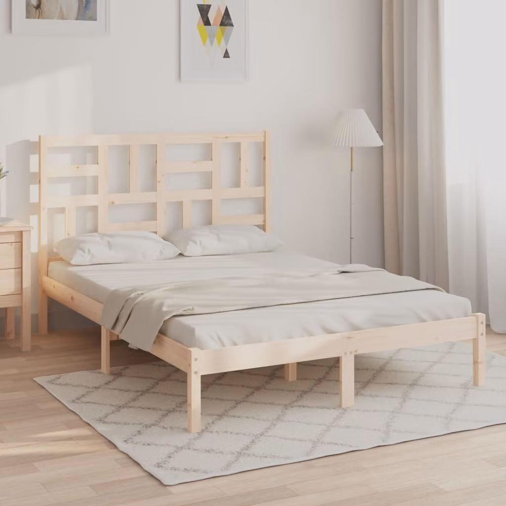 The Living Store Letto in legno massiccio 140x200 cm
