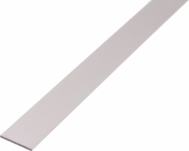 Alberts 497897 Barra piatta, alluminio, anodizzato argento, 1000 x 25 x 2 mm, set da 7