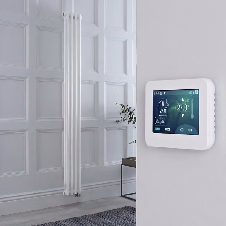 Radiatore Verticale Elettrico Stile Ghisa Bianco 1500x200mm 600W – Senza Termostato