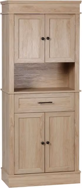 Armadio da Cucina con 4 Porte e Cassetto ¨C Zephmum ¨C 74x39,5x183 cm Roble