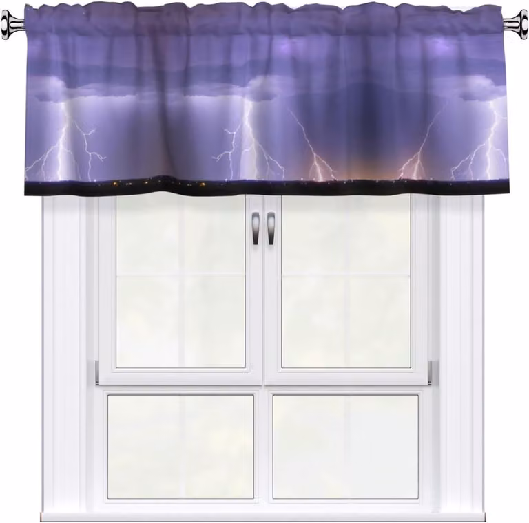 Tenda a pannello decorata "Blitzsturm", 137,2 x 45,7 cm, facile da installare, ideale per decorare finestre in cucine, camere da letto e altri ambienti