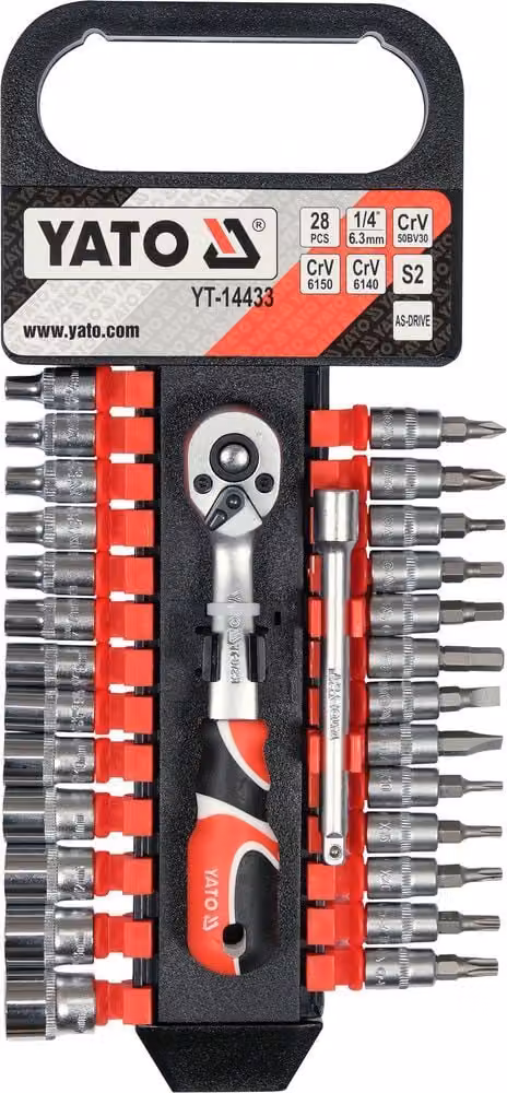 YATO Set di chiavi da 1/4" 28 pezzi