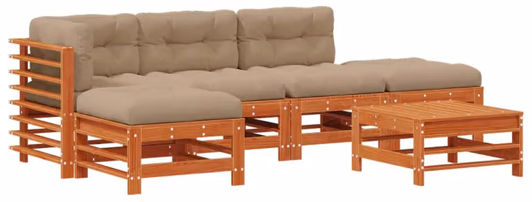 Set Lounge da Giardino 6 pcs Marrone Cerato