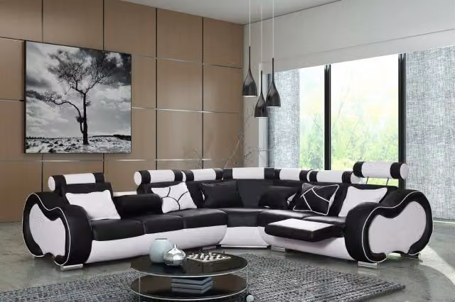 Ecksofa Couch SOLINGEN Sofa Couch Wohnlandschaft Relaxfunktion EU-FERTIGUNG