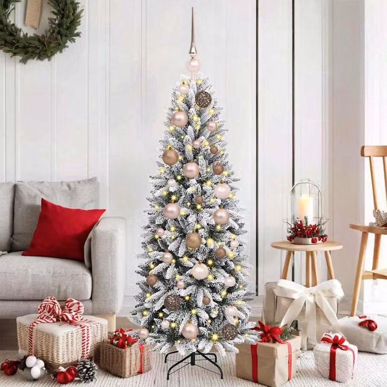 Maison Exclusive - Albero di Natale artificiale, colore bianco, altezza 120 cm