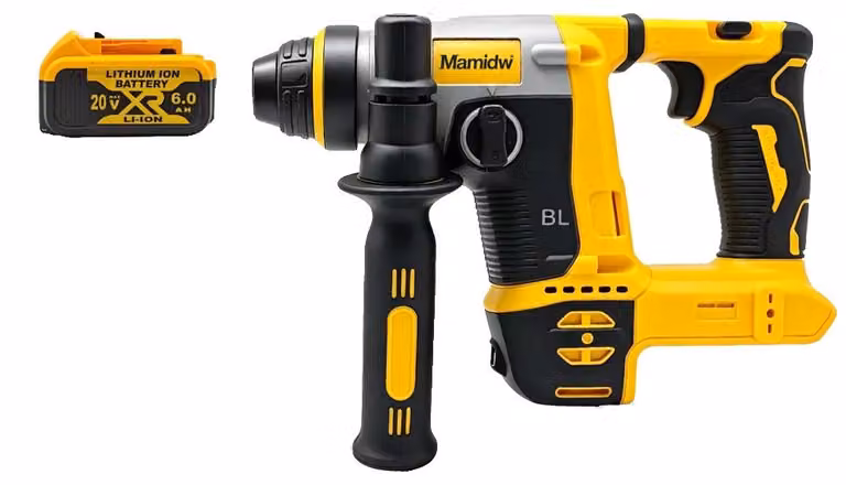 Martello perforatore, 4800 colpi al minuto, mandrino SDS-PLUS, 1 kit batterie