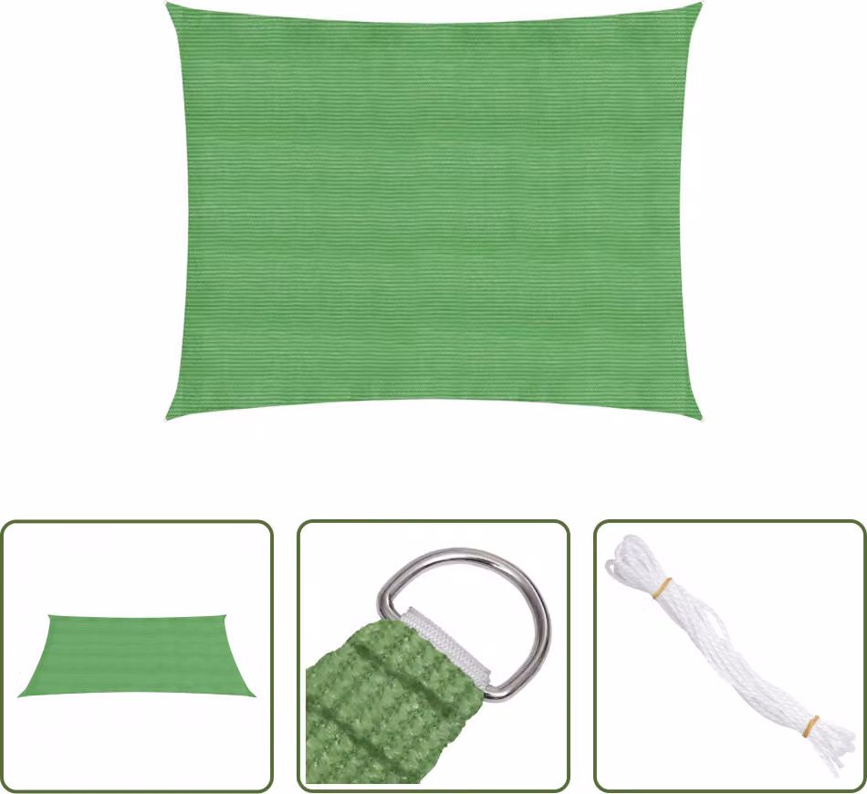Tenda da sole The Living Store 160 g/m² verde chiaro 2x3 m HDPE