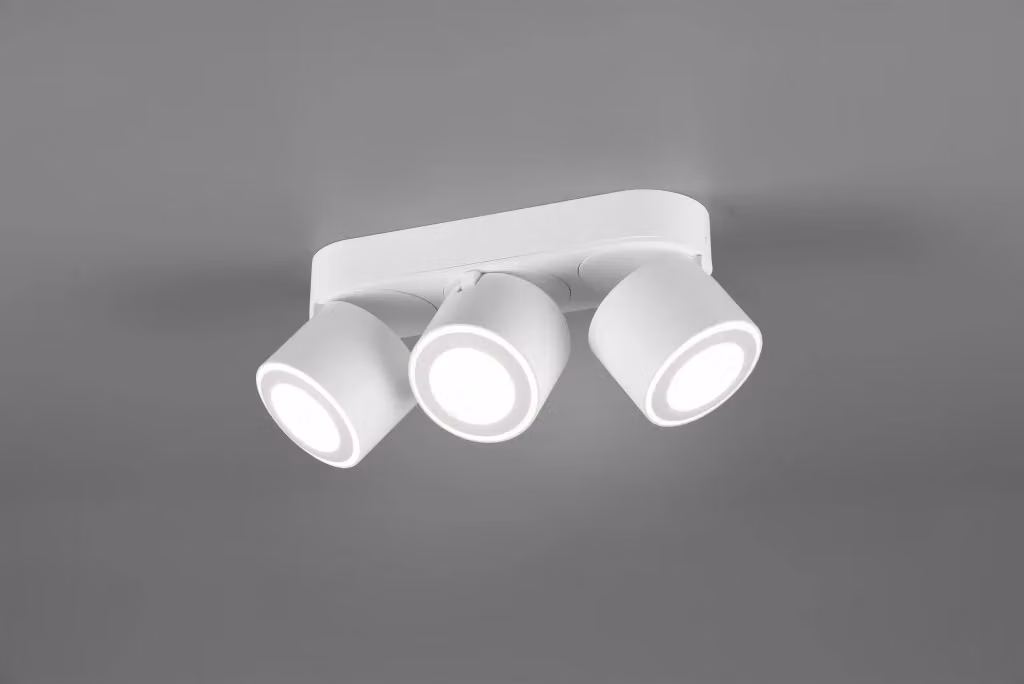 Barra di faretti LED Trio Leuchten Taurus con 3 spot orientabili a doppia emissione luce up/down, colore bianco – 2