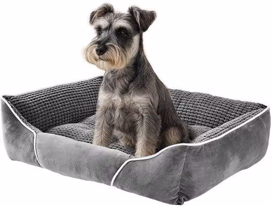 Cuccia per cani di taglia media, 51 x 48 cm, cuscino per cani, cuccia ortopedica, cuscino ergonomico, rivestimento sfoderabile e lavabile, bordi rialzati, fondo antiscivolo