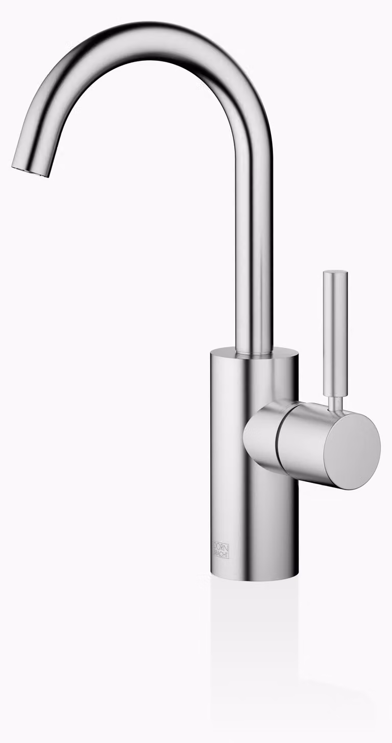 Dornbracht META Mitigeur monocommandé pour lavabos sans vidage, saillie 123mm, bec orientable 360, 33525661-93, 33525661-93