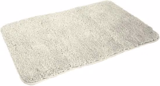 Tappeto da bagno Kinzler in microfibra, argento, L: 80 cm, P: 150 cm, H: 1 cm