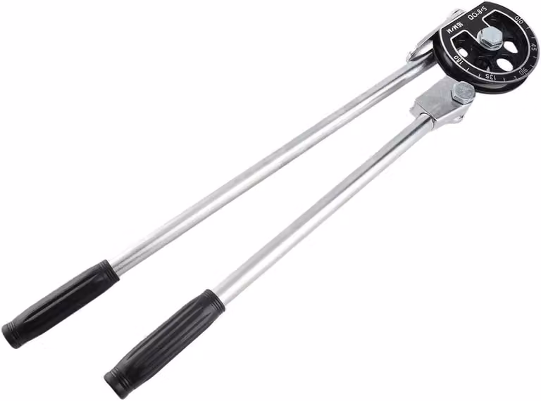 Dispositivo professionale per la piegatura di tubi - Set per la piegatura di tubi - Installazioni per impianti idraulici - Capacità di piegatura a 180 gradi - 16 mm - Argento