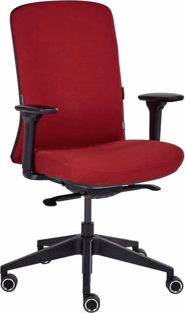 Sedia da ufficio ergonomica BELIANI rossa con seduta regolabile e braccioli per home office – 1