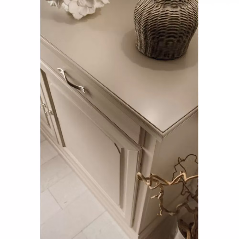 Madia credenza shabby chic in legno massello con 2 porte color avorio Mobili 2G L/P/H: 172 x 52 x 110 cm – 2