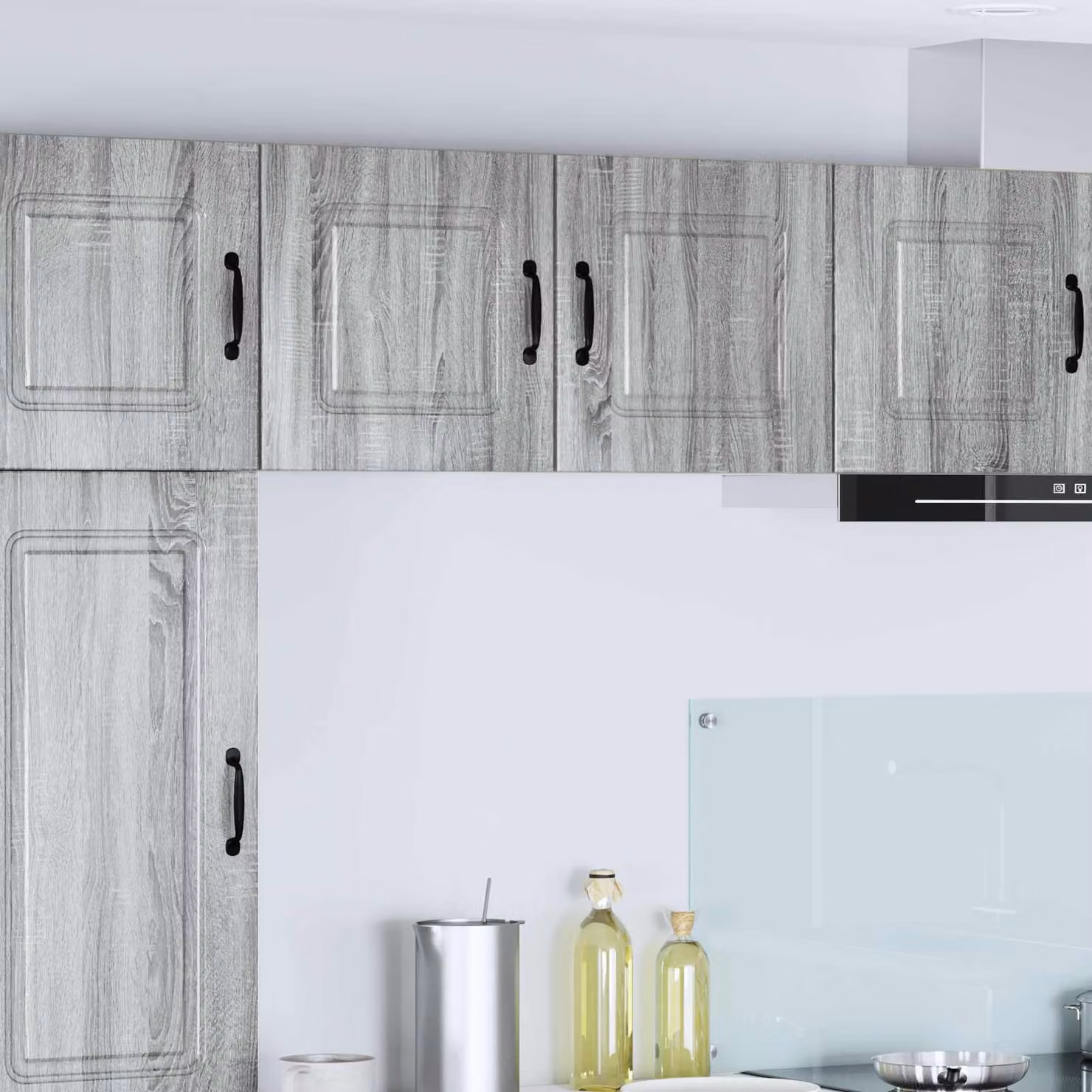 Set di 2 pannelli per lavastoviglie vidaXL Kalmar Grigio Sonoma per cucina moderna
