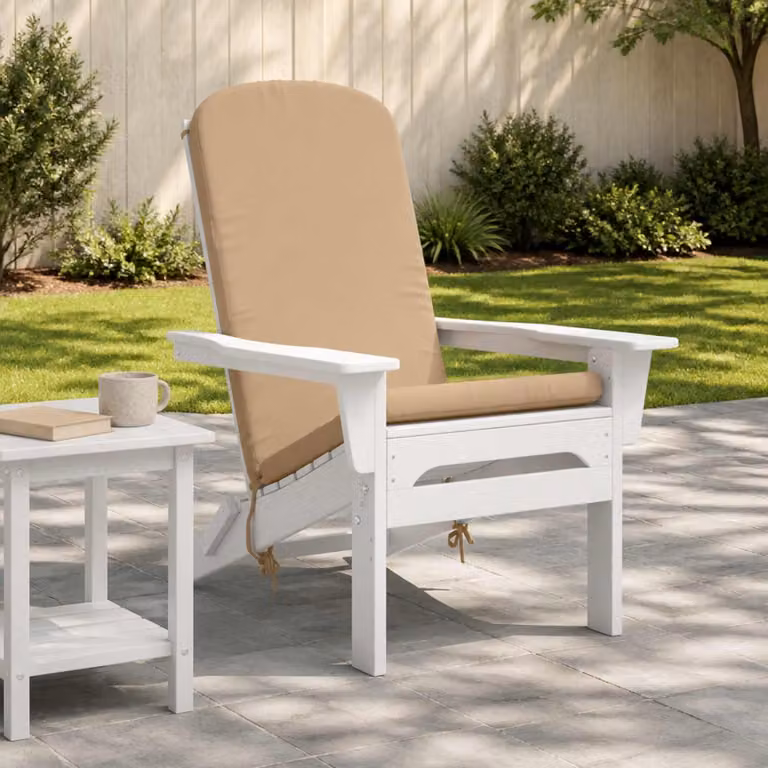 Cuscino per Lounger Sole vidaXL GEMERT in Poliestere, Colore Sabbia e Grigio, Lavabile e Resistente ai Raggi UV