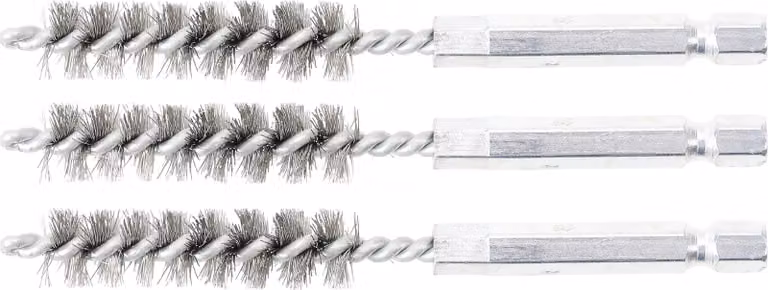 BGS spazzola in acciaio 11 mm esagono esterno 6,3 mm (1/4") 3 pezzi - 3078-11-S