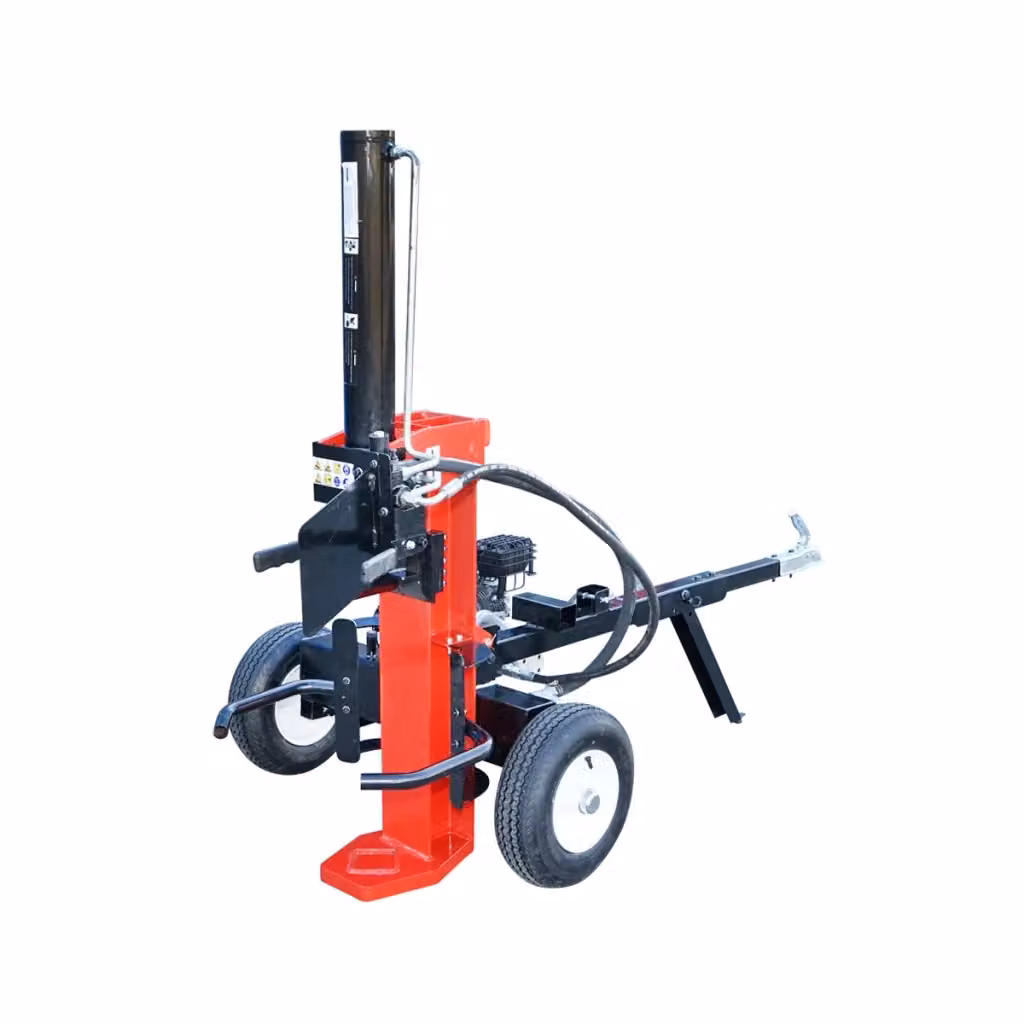 Spaccalegna verticale Breckner Germany con motore a benzina da 208 cc, potenza di spacco 22 t, colore rosso – 2