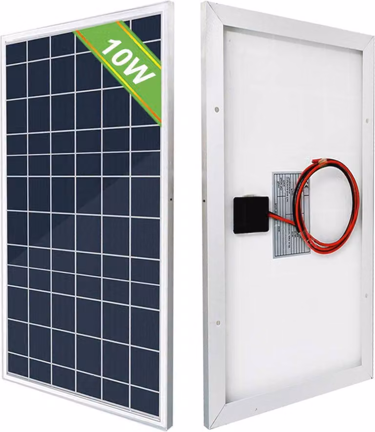 Pannello solare policristallino portatile da 10 W, 12 V, per la ricarica di batterie