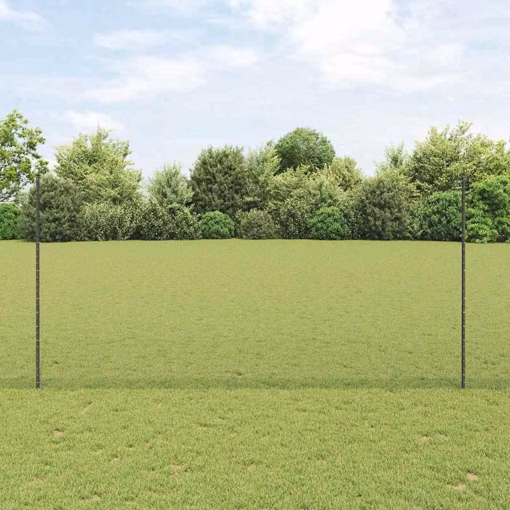 Maison Exclusive - Recinzione con Posto Grigio 1,5 x 50 m Acciaio e PVC