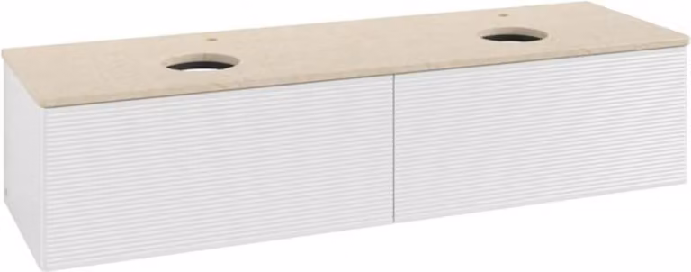 Mobiletto V&B con struttura frontale, con illuminazione Antao 160x50cm, HL, WBP botti. Lac