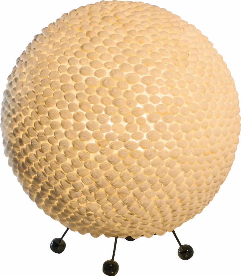 Globo Bali lampada da tavolo a conchiglia bianca, 1xE27; 25835