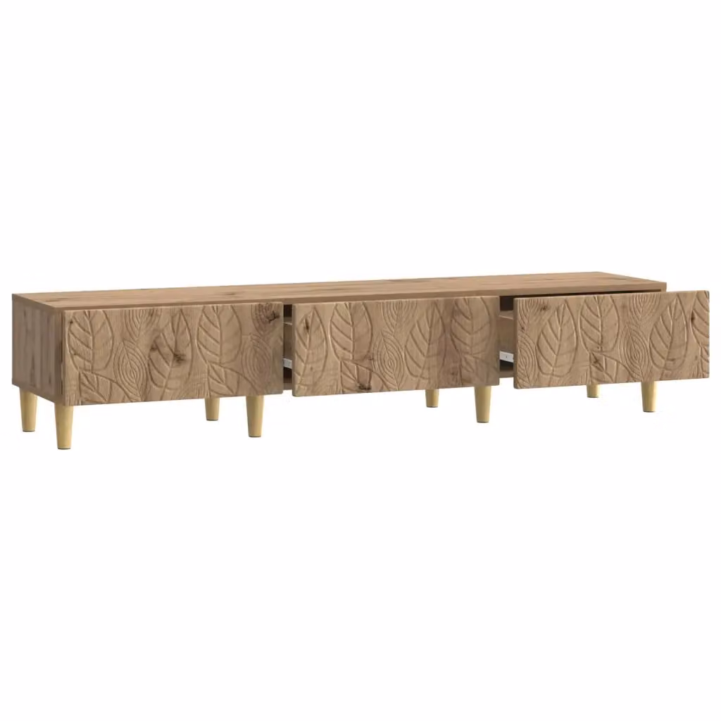 Mobile TV-Credenza in legno vintage color marrone L: 147 cm, P: 34,5 cm, H: 30 cm – 2