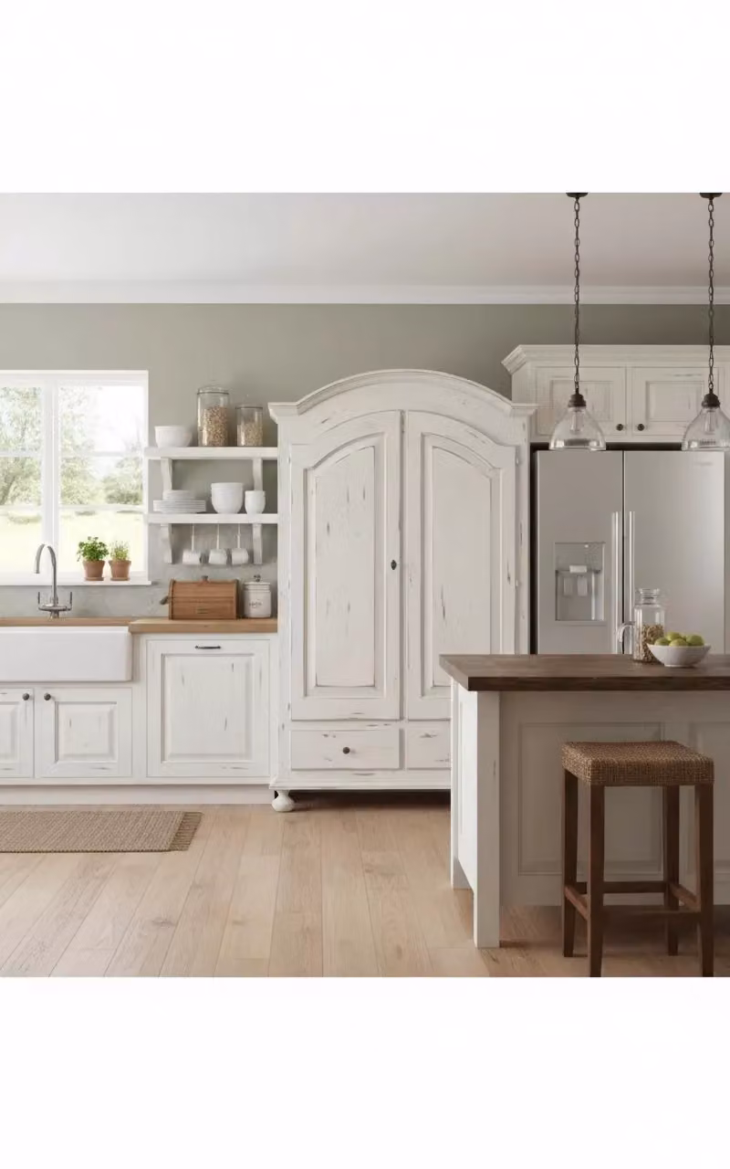 Armadio Shabby Chic a 2 Ante con Cassetti Interni Mobili 2G Bianco L: 125 cm, P: 61 cm, H: 200 cm – 2