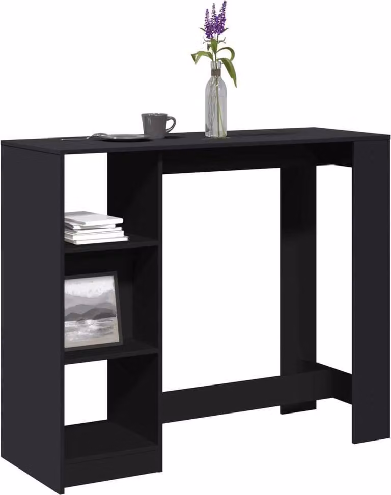 Maison Exclusive - Tavolo da bar con ripiano Nero 124x46x103,5 cm Materiale ligneo