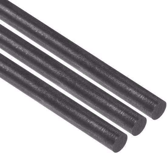 Elettrodi per fusione a colata continua - Azoto 250 x 6 mm, neri, set da 3