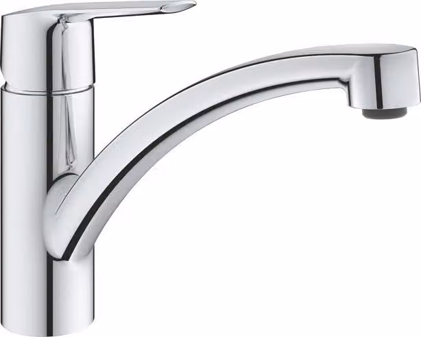 Miscelatore per cucina GROHE QUICKFIX, miscelatore monocomando per lavello, cromato, 31138002, bocca bassa, angolo di rotazione 140°