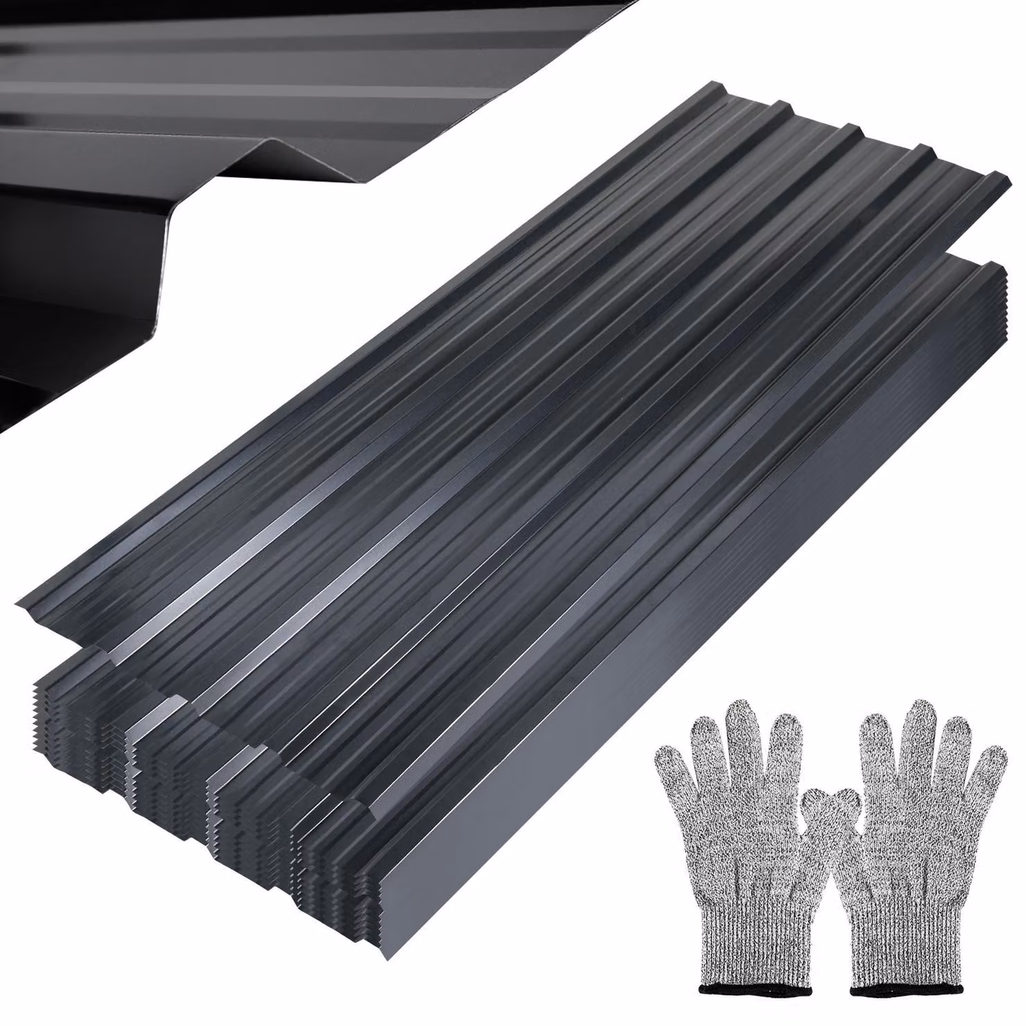 12/24/36x lamiera grecata 129x46cm 7-21㎡ per tetto capannone lamiera profilata pannelli tetto - 12x 7㎡ verde