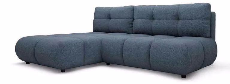 Divano angolare con funzione letto, modello Milorya, lato sinistro, colore antracite