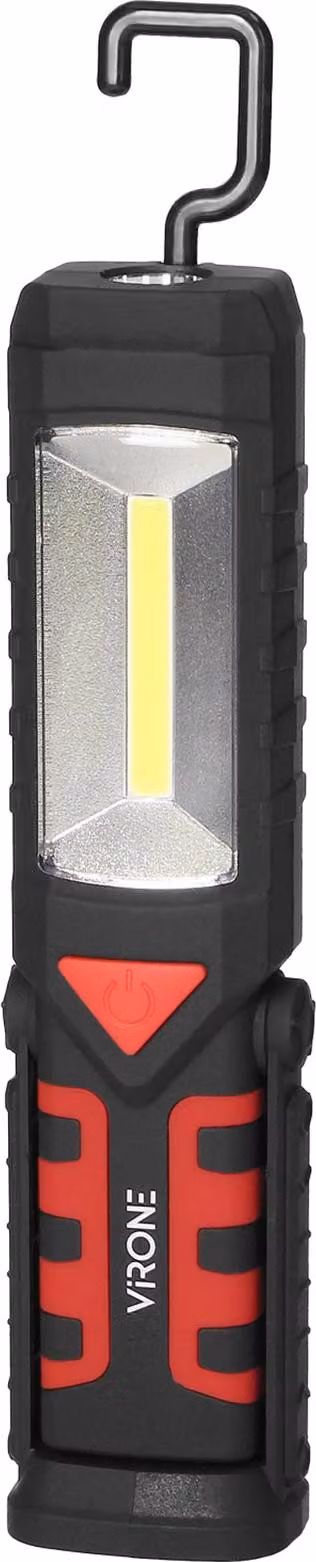 Torcia a led orno cob 3w + 1w con gancio - 2800mah ricaricabile e funzione powerbank
