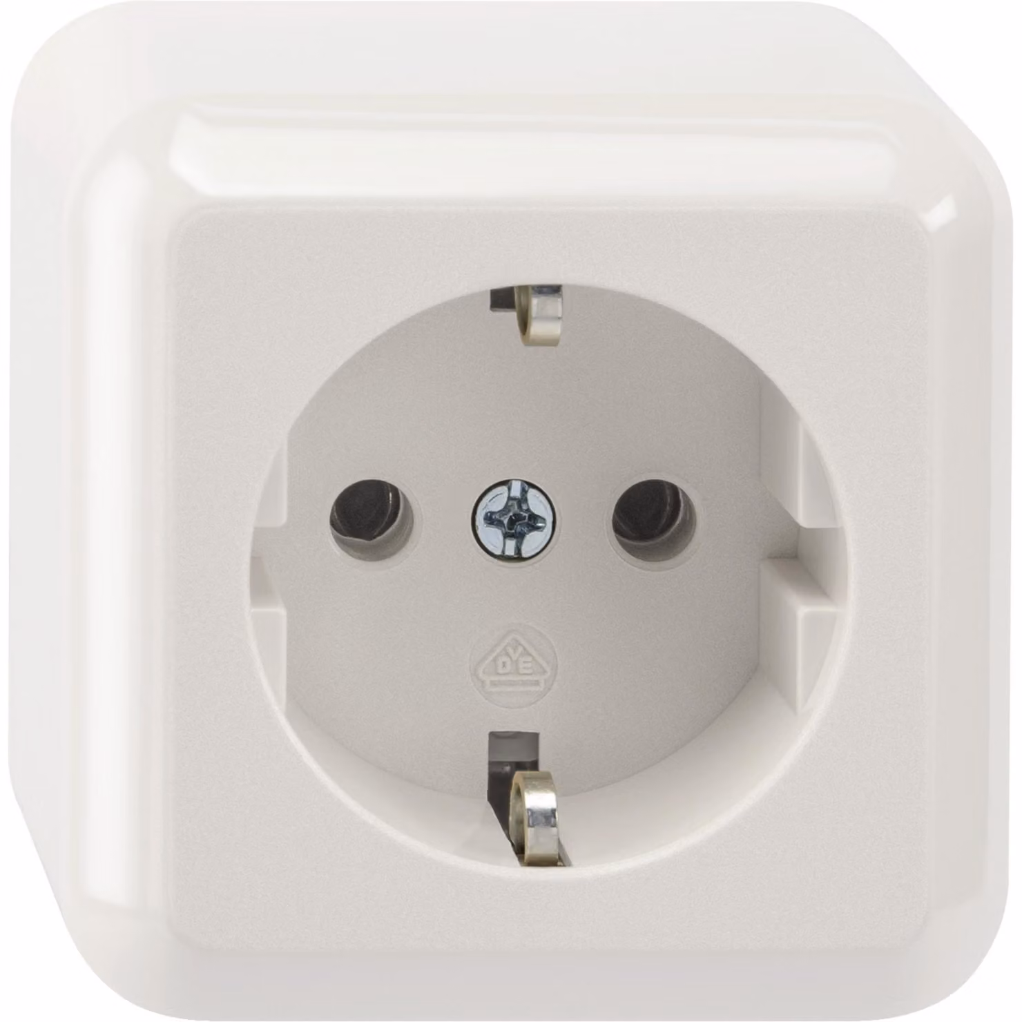Presa di corrente Merten SCHUKO bianco polare con montaggio a parete MEG2301-8719