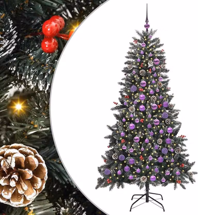 Albero di Natale artificiale con 300 LED Verde 180 cm