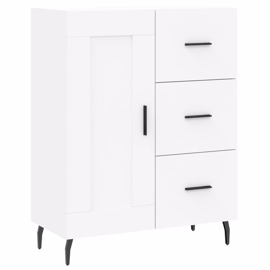 Credenza Bianca 69,5x34x90 cm in Legno Multistrato