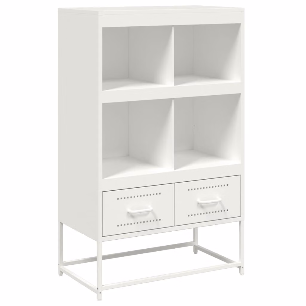 Credenza Bianca 68x39x111,5 cm Acciaio
