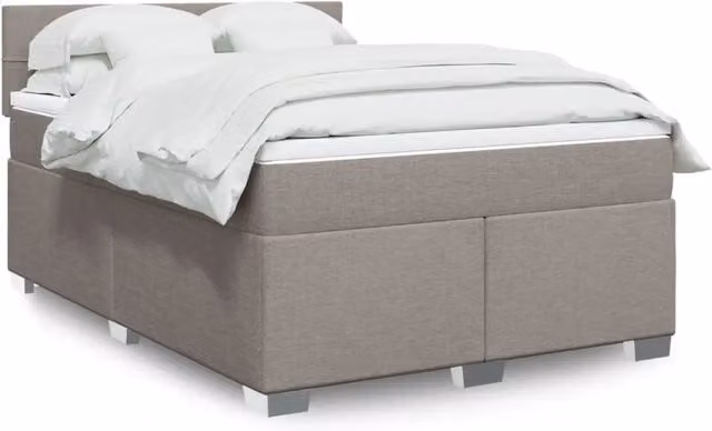 Giroletto a Molle con Materasso Tortora 140x190 cm in Tessuto 3288187