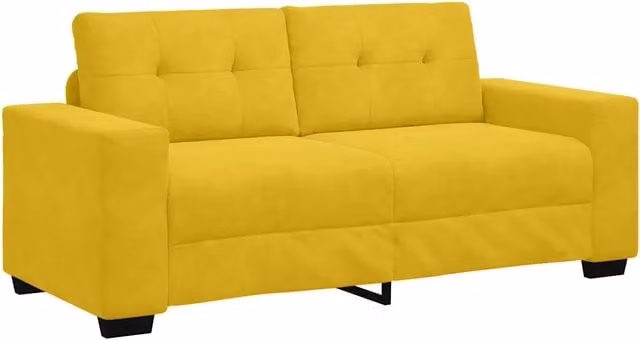 Divano | Divano da soggiorno | Sofa Divanetto Giallo 180x77x82 cm in Velluto