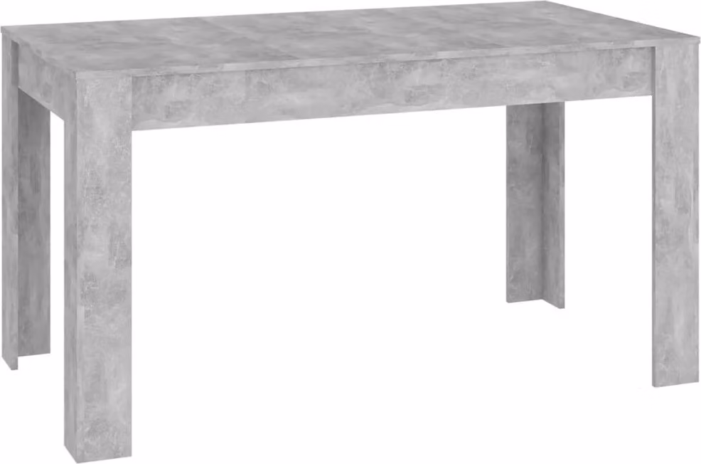 Tavolo da Pranzo Grigio Cemento 140x74,5x76cm Legno Multistrato