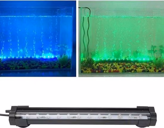 Illuminazione per acquari con Luchtbel e luci a LED per piante acquatiche in un acquario con piante (DB-30 EU)