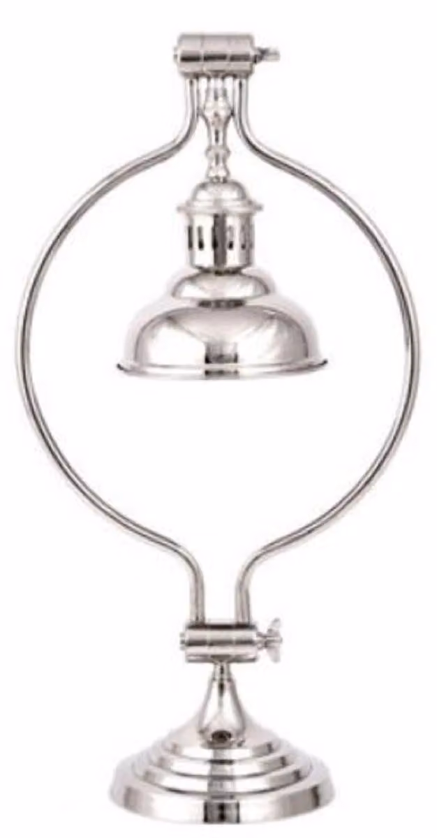 Casa Padrino lampada da tavolo / lampada da tavolo argento 33 x 19 x h. 63 cm - Accessori decorativi
