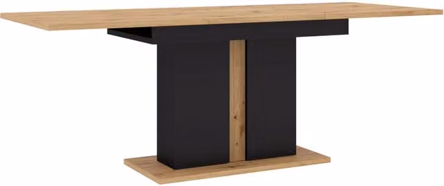 Tavolo estensibile moderno Nuka I di Bim Furniture in rovere color quercia e finitura opaca con struttura in metallo e legno