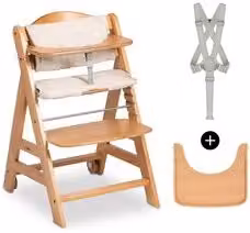 Seggiolone evolutivo Hauck in legno color beige