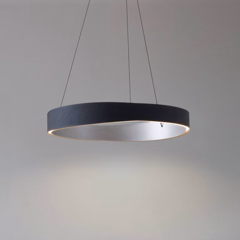 Lampada a sospensione Daelor Lucande, dimmerabile, Nero, Soggiorno / Sala da pranzo, Metallo, Design, Lampada a sospensione