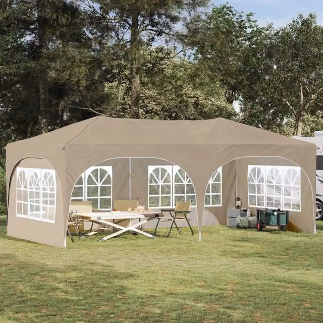 Tenda per feste a pop-up 575 x 288 x 245 cm Crema 42019889