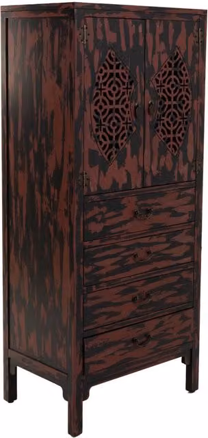 Armadio in legno nero 60x40x140 cm