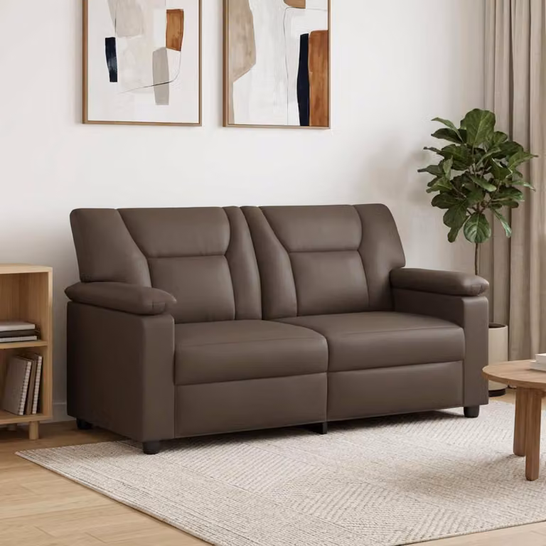 Divano moderno vidaXL in similpelle grigia o marrone per il tuo soggiorno, L: 171 cm, P: 85 cm, H: 93 cm